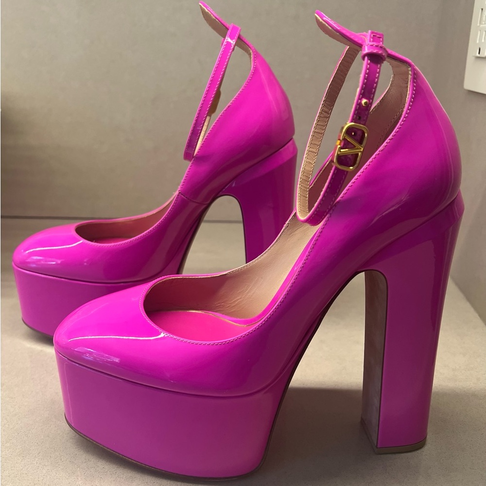 Valentino Garavani Tan-Go Platform Pump Heel Patent Leather | Size 39 | … - Picture 3 of 10